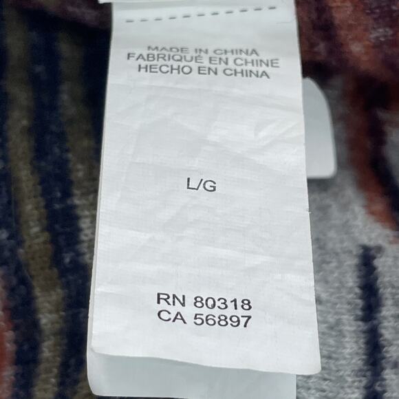 Lucky Brand Women's L Cardigan Aztec Southwestern Open Front Sweater Draped - Picture 7 of 9